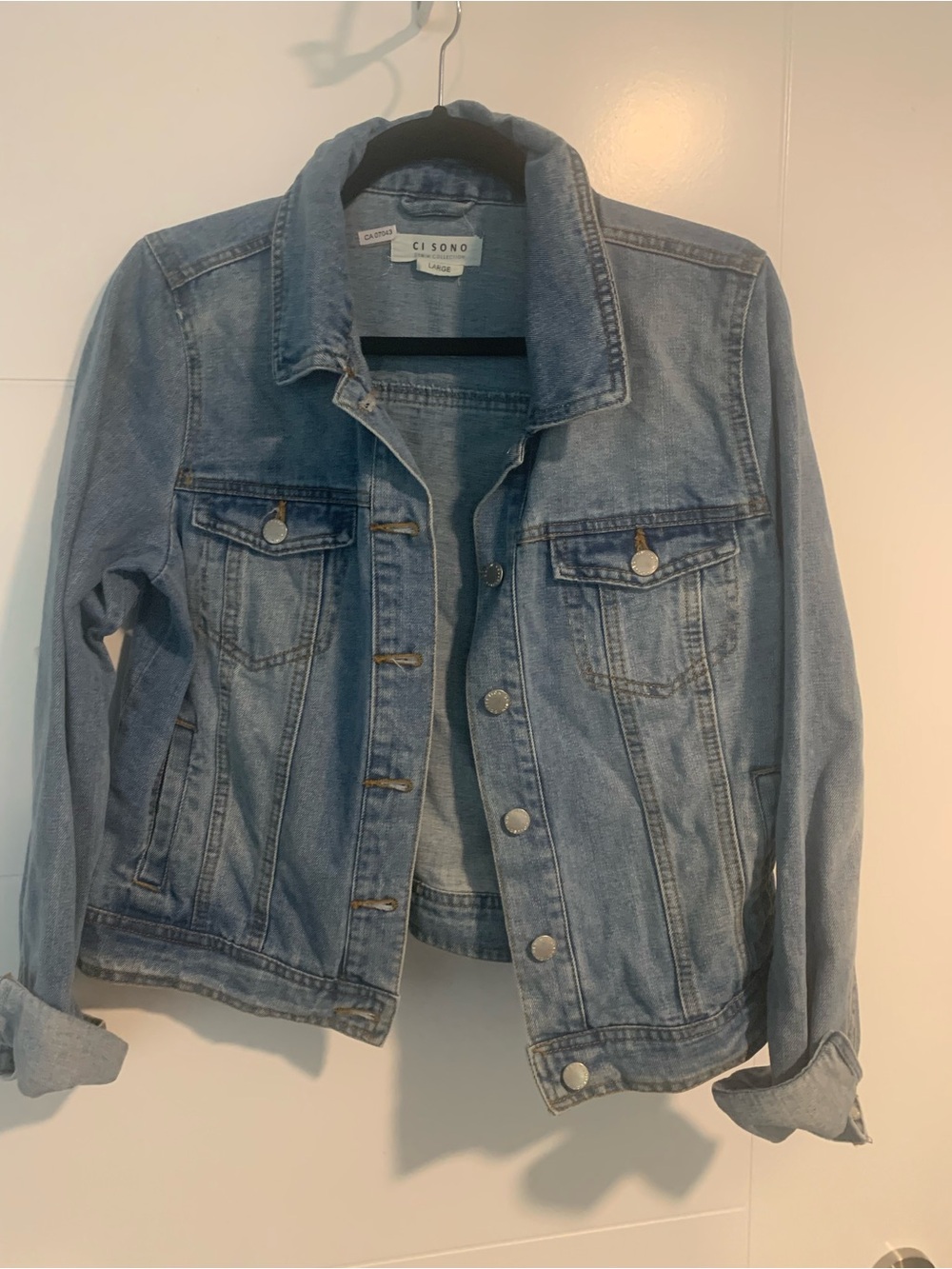 4/$20 Ci Sono Light Blue Denim Jacket - Classic Women's Jean Jacket Paula
